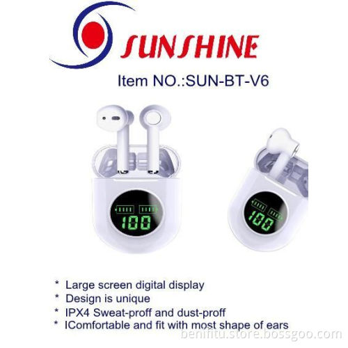 Modern Design Tws Earphone V6